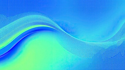 Abstract Blue Green Wave Background Design
