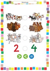 Worksheets for children – kids activity – math