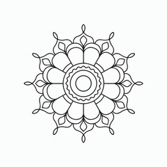 Oriental Inspired Mandala. abstract floral background