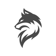 Head Wolf Art Style Logo Design Inspiration. Vector illustration.