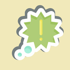 Sticker New Idea. related to Speech symbol. design editable