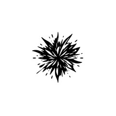 Fototapeta premium Abstract Black Ink Burst on White Background, Explosive Design