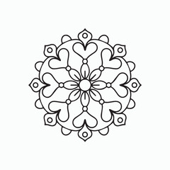 vector floral ornament. Traditional Mehndi Mandala
