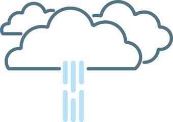 Minimal Weather Icons Set –Partly clear with local showers