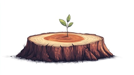 New life sprouts from old stump