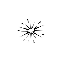 Obraz premium Black Burst Star Icon on White Background