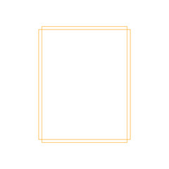 Obraz premium simple gold outline frame design