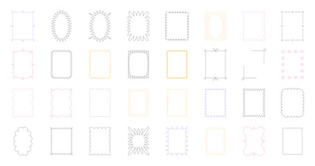big bundle of decorative frames and borders element