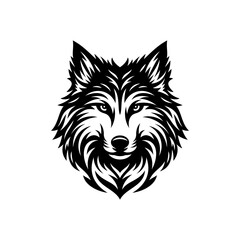 Wolf head Vector illustration. Vintage Wolf Logo Template.