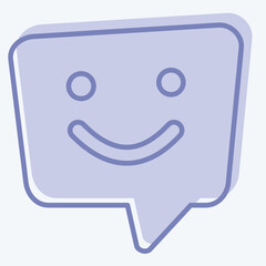 Obraz premium Icon Positive Massage. related to Speech symbol. two tone style. design editable