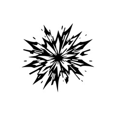 Fototapeta premium Abstract Black & White Burst Design - Energy, Explosion, Comic Style