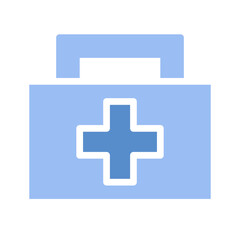 Fototapeta premium Simplified representation of a first aid kit, conveying medical assistance
