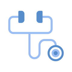 Obraz premium Simple Stethoscope Icon Illustration Depicting Modern Healthcare and Examination