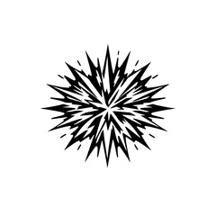 Fototapeta premium Abstract Black and White Burst Design - Explosive Graphic Element