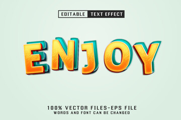 Obraz premium Enjoy 3d Text - Editable Text Effect