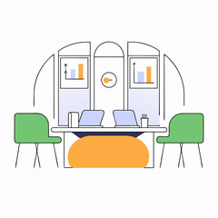 vector illustration of a modern furniture