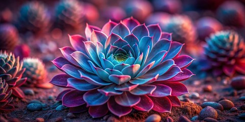 Fototapeta premium Colorful Succulent Garden