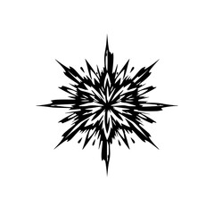 Fototapeta premium Black & White Abstract Starburst Design on White Background