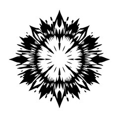 Abstract Black & White Burst Pattern, Geometric Design