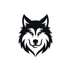 Head Wolf Art Style Logo Design Inspiration. Vector illustration.