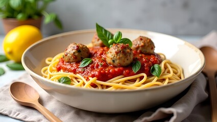 spaghetti with tomato sauce