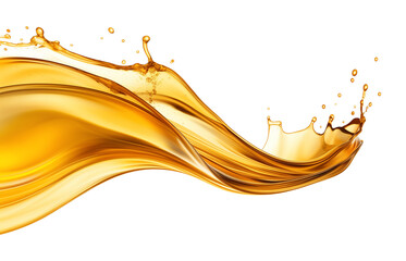 Engine Oil Splash Wave Isolated on Transparent Background PNG
