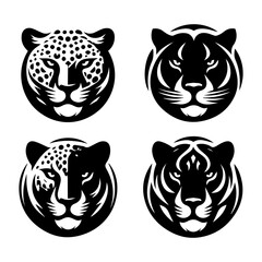 Intricate jaguar head line art with tribal influences, stylized vector template for tattoo parlors and apparel © Popvectordesign