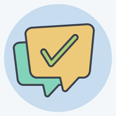 Icon Video Chat. related to Speech symbol. color mate style. design editable 1 1