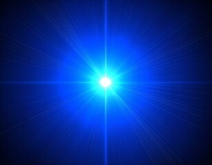 Naklejka premium Abstract blue light rays burst from center, creating a vibrant and energetic design. Perfect for backgrounds, websites, and presentations.