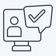 Icon Video Chat. related to Speech symbol. line style. design editable