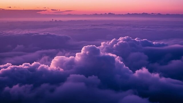 Ethereal Cloudscape Sunset, Majestic Skyscape, Heavenly Aerial View | 4K HD Video Footage Download | Serene Golden Hour Cloud Formations