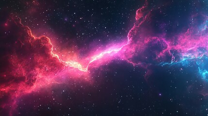 Vibrant pink and blue nebula cosmic space background image sky art dark stars night light color scene