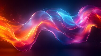 Fototapeta premium a close up of a colorful wave of smoke on a black background