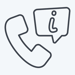 Icon Info Line. related to Speech symbol. line style. design editable