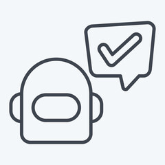 Icon Chatbot. related to Speech symbol. line style. design editable