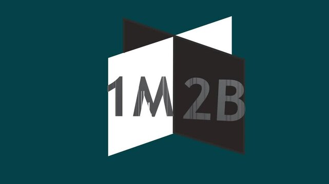 Open book with "1M" and "2B" text, financial growth, investment, data comparison, book metaphor, business data, digital finance

