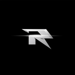 Initial letter R esport logo design template