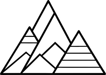 vector illustration of a pyramid