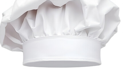 Original cooks cap. Chef's hat close-up isolated on a white background.