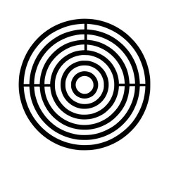 Naklejka premium Target Icon - Circular Aim Vector
