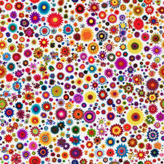 colorful watercolor of Beautiful floral Seamless Pattern featuring soft colors and various flowers white background