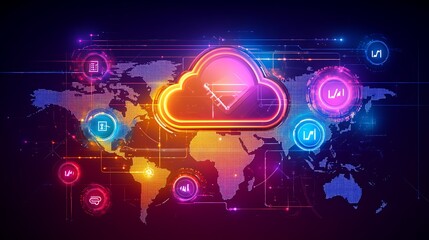 Abstract background with multicolored blends