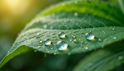 Dew on leaf