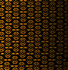 Simple gold colored pattern, seamless damask pattern