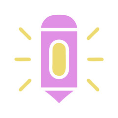 Illuminated stylized form, radiating glow on blank canvas, digital illustration