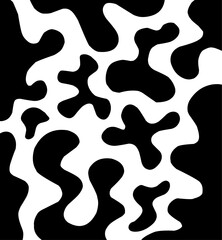 black and white cow pattern background illustration
