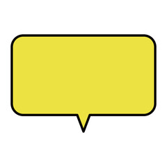 角丸吹き出し　黄色