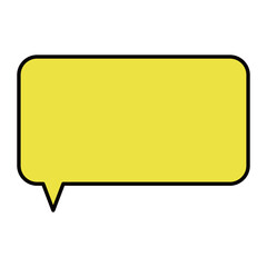 角丸吹き出し　黄色