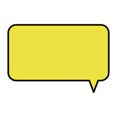 角丸吹き出し　黄色