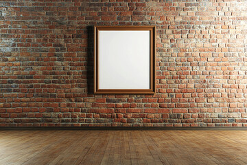 picture frame on brick wall